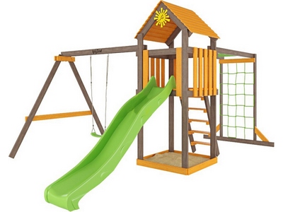 Деревянная детская площадка Игруня 3 DIY
