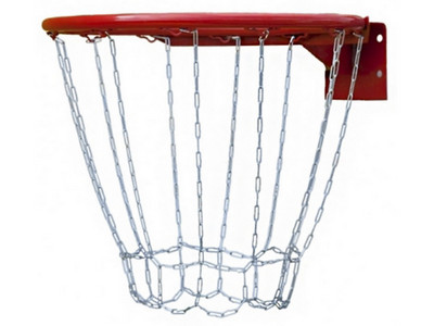 Кольцо баскетбольное №7 ТР Антивандальное с метал. сеткой, цвет Красный