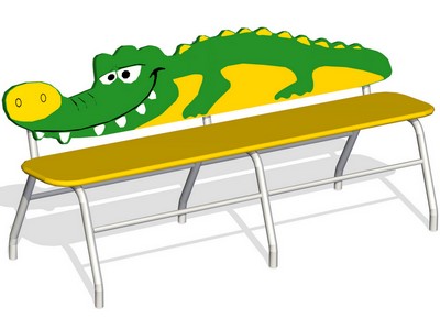 Лавочка детская Крокодил МФ-05.11(374)